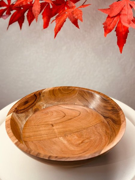 جاط فواكة وسلطة خشب بامبو هندي الأصلي